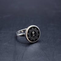 خاتم فضة 925 ملكي اسود