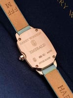 ساعة هاري وينستون جلد مع زركون داخلي وخارجي