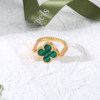 خاتم فان كليف فينتاج ألامبرا وجهين اخضر