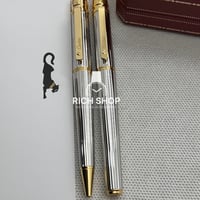 قلم كارتير سانتوس فضي بذهبي