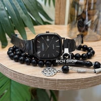 طقم ساعة كاسيو مع سبحة