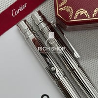 قلم كارتير سانتوس مخطط فضي كامل