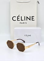 نظارة سيلين ذهبي