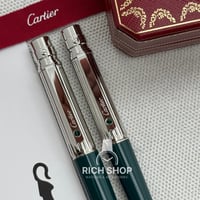 قلم كارتير سانتوس اخضر على فضي الأكثر شهرة