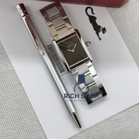 طقم ساعة كارتير تانك اسود وقلم كارتير سانتوس نحيف...