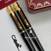 قلم كارتير سانتوس اسود على ذهبي