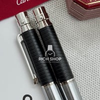 قلم كارتير سانتوس اسود مطفي على فضي