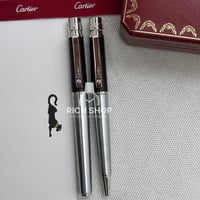 قلم كارتير سانتوس اسود مطفي على فضي