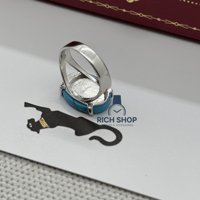 خاتم فضة 925 ملكي فيروز مخطط