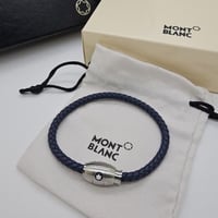 اسوارة مونت بلانك الرجالية جلد كحلي