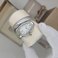 ساعة بولغاري ثعبان فضي