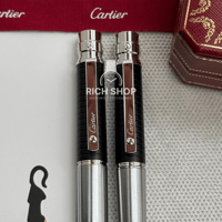 قلم كارتير سانتوس اسود مطفي على فضي