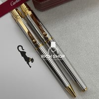 قلم كارتير سانتوس فضي بذهبي