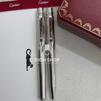 قلم كارتير سانتوس مخطط فضي كامل