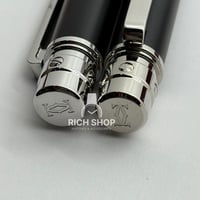 قلم كارتير سانتوس اسود مطفي على فضي