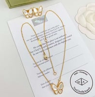 طقم فان كليف فراشة سلسال + حلق