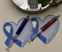 كرت توعوي مع قلم بشكل إبرة اليوم العالمي للسكري