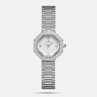 ساعة نسائية بسير ستيل باللون الفضي