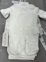 طقم 7 قطع فستان مواليد قطن