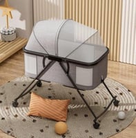 سرير نكست تو مي متنقل قابل للطي رمادي