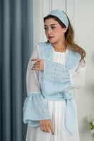 طقم سابع روب نفاس + مدس طفل+ لبس