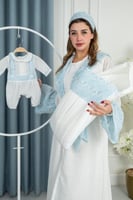 طقم سابع روب نفاس + مدس طفل+ لبس