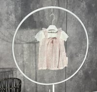 فستان مواليد نقشة الأزهار القطنية