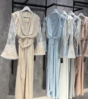 قميص استقبال بأكمام دانتيل ولؤلؤ