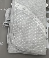 طقم 7 قطع قطن مواليد - رمادي