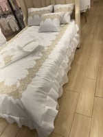 مفرش نفاس تفته كلفه ذهبي