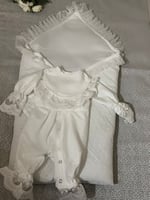 طقم مدس مواليد مع افرول