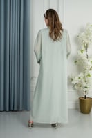 روب استقبال ناعم بتطريز لؤلؤ وكريستال - تيفاني