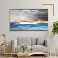 لوحة فن تجريدي - فن استخدام الفرشاه