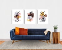 لوحة ثلاثية - فن تجريدي لشجرة الزيتون