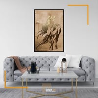 لوحة خيل ذهبي