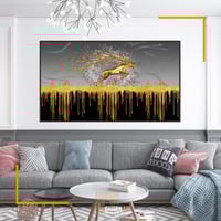 لــــوحات جداربة -غزال ذهبي