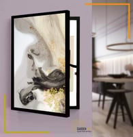 لوحة فن تجريدي لاخفاء طبلون الكهرباء