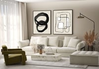 لوحة ثنائية بخطوط سودا 2