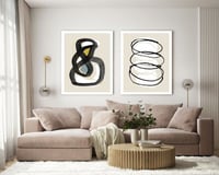 لوحة ثنائية فن تجريدي