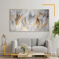 لوحة ريشة فضي وذهبي