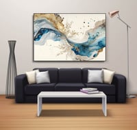 لوحة فن تجريدي متعددة الالوان