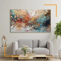 لوحة فن تجريدي - تداخل لونى