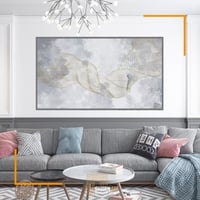 لوحة فن تجريدي - الخطوط الذهبية