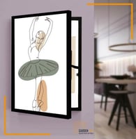 لوحة فن تجريدي لاخفاء طبلون الكهرباء