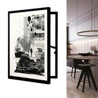 لوحة لوحه تجريدية لاخفاء طبلون الكهرباء