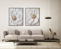 لوحة ثنائيةورد ابيض