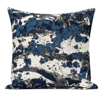 غطاء وسادة فاخر بنقشة تجريدية بدرجات الأزرق