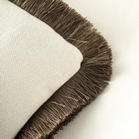 غطاء خداديه بيج فاتح بحواف هدب