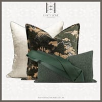 أغطية خداديات وكوشنز فاخرة بدرجات الاخضر والاوف وا...