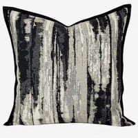 غطاء وسادة بيج و اسود